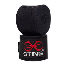 Sting Elasticised Hand Wraps 450cm Black, Black, rebel_hi-res